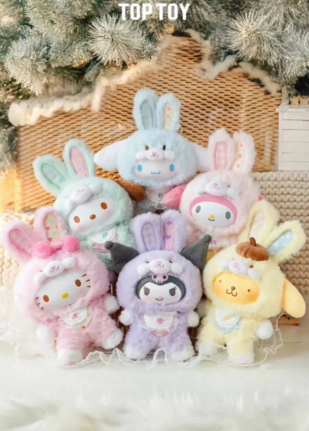 Caja transparente - Sanrio 【Elfo Conejito bebé】 Serie de muñecos de peluche Caja sorpresa V3